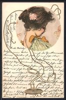 Raphael Kirchner unsign.: Hübsches Mäd