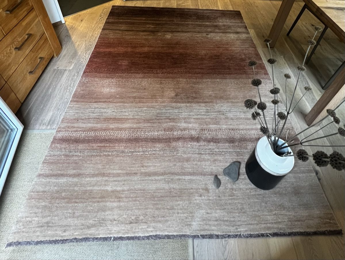 Tappeti: Wollteppich mit Farbverlauf rosa- braun – Usato da Windisch venduto da andreaeliane 1