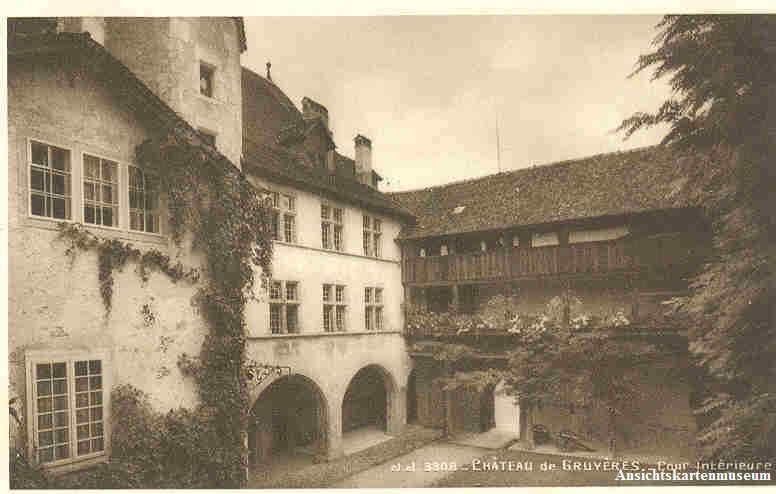 Cartoline postali: Gruyères - Château + ca. 1925 – Usato da Emmenbrücke venduto da teestube