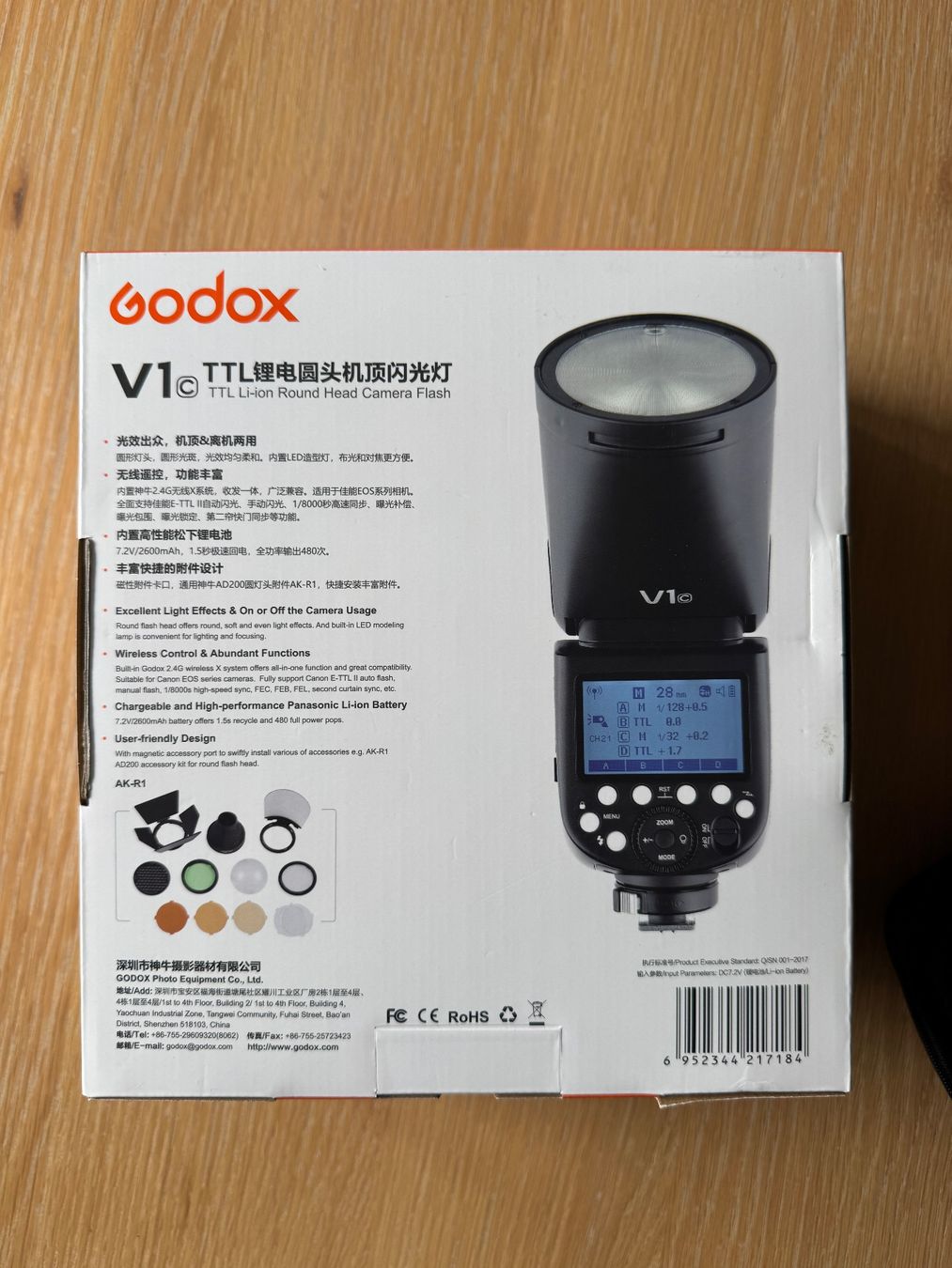 Godox Flash: Godox Speedlite V1 Canon X Pro Trigger Accessories Kit – Usato da Zürich venduto da ket_5bkq 9