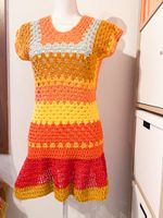 Topdown Kostümverkleidung Kleid gehäkelt Häkeln hausgemacht
