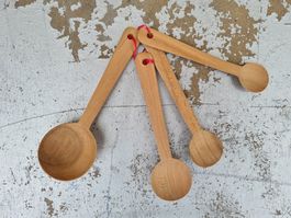 Holz: Messlöffel-Set Aprikosenholz-Sale