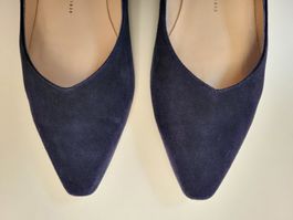 Peter Kaiser Wildleder-Ballerinas, Gr.6 (39) - Dunkelblau
