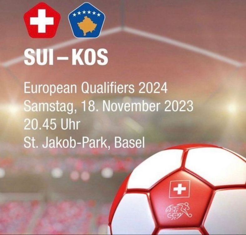 EM Quali 2024 Schweiz-Kosovo 2x Tickets Sui-Kos | Kaufen Auf Ricardo