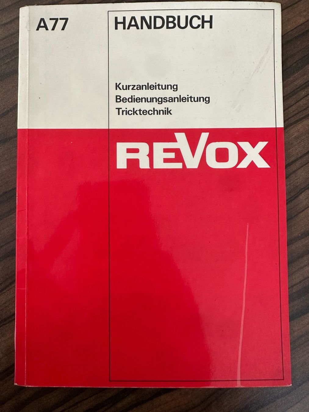 Revox Documenti: Revox A77 Handbuch – Usato da Appenzell venduto da 1xRichtig
