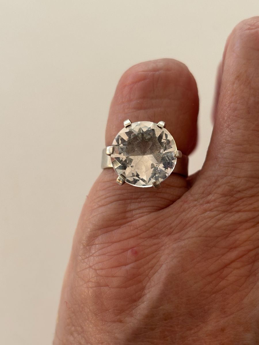 Anelli: Silberring mit Schweizer Bergkristall – Usato da Bern venduto da Himmelsherold 3