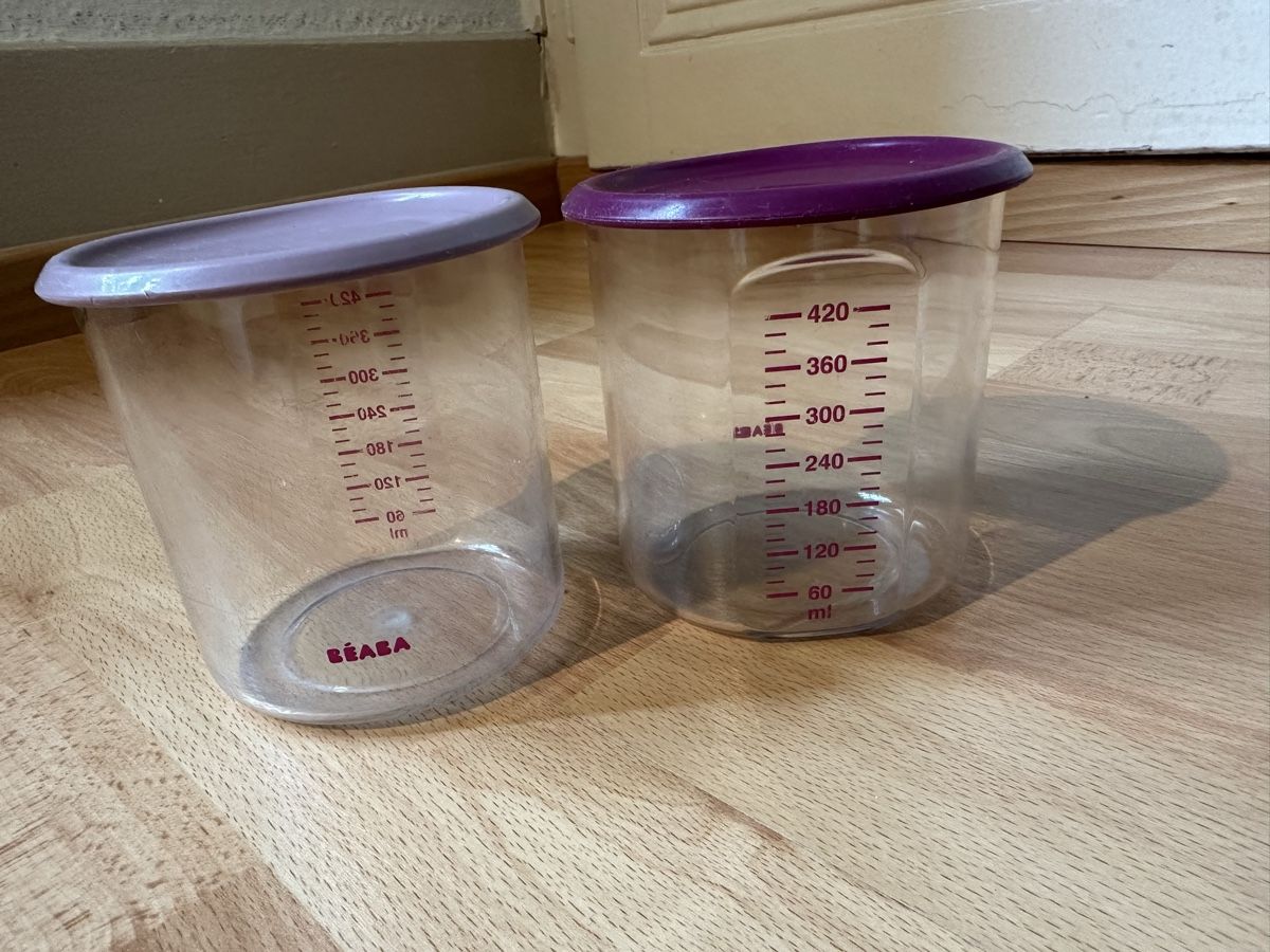 Béaba Recipients et similaires: Lot de 2 pots Beaba, conservation aliments bébé – D'occasion à Genève par Mag84