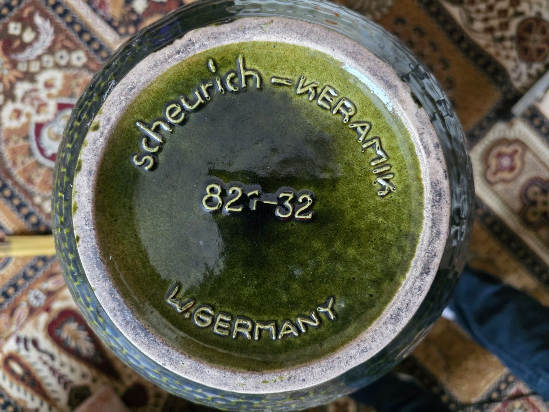 Pentole: Rumtopf rustikal grün Keramik mit Fruechten, – Nuovo (secondo la descrizione) da Rorschacherberg venduto da Scharfeegge 2