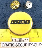 FIAT AUTO LOGO PIN GLASIERT 3cm GROSSS MIT SECURITY-CLIP OLD