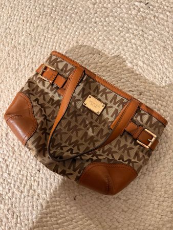 Michael Kors Tasche Braun Canvas Leder guter Zustand