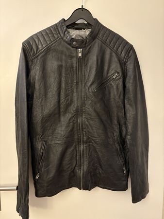 Jack & Jones Lederjacke schwarz Grösse M neu mit Etikett
