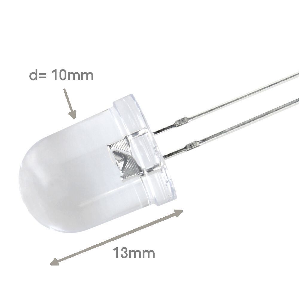 Componenti elettronici: LED warmweiss 10mm, 5 Stk. + Widerstände – Nuovo (secondo la descrizione) da Luzern venduto da Salefactory 1