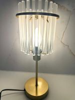 Elegante Tischleuchte Gold/Glas Art Deco Stil