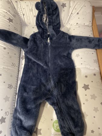 Warm Baby Jumpsuit with Ears 0-3 Months