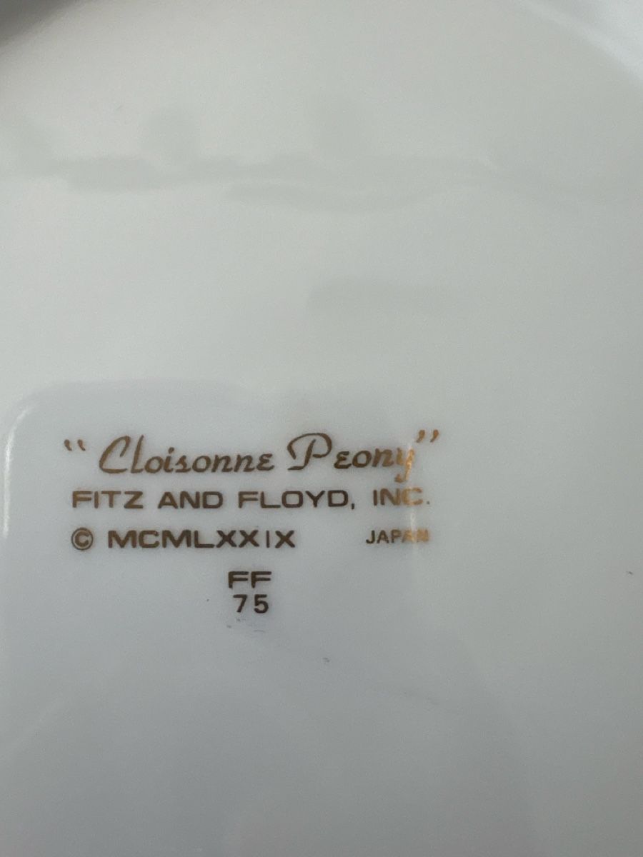 Piatti: Teller Cloisonne Peony, Fitz and Floyd – Usato da Frauenfeld venduto da non_2bmj 1