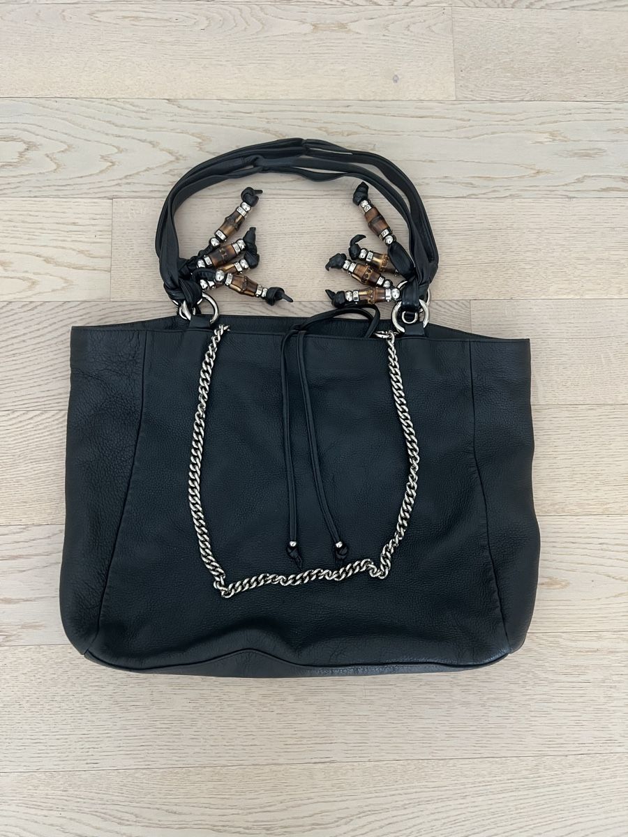 Gucci Borse: Gucci Bamboo Leather Tote Bag with Chain – Usato da Wallisellen venduto da SecretCloset 1