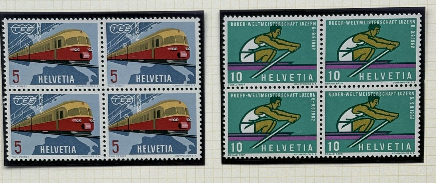 Tutti i francobolli: LOT 4 ER BLOCKS BRIEFMARKEN SCHWEIZ NEU 1962 – Nuovo (secondo la descrizione) da Ostermundigen venduto da Heavenmaus75 1