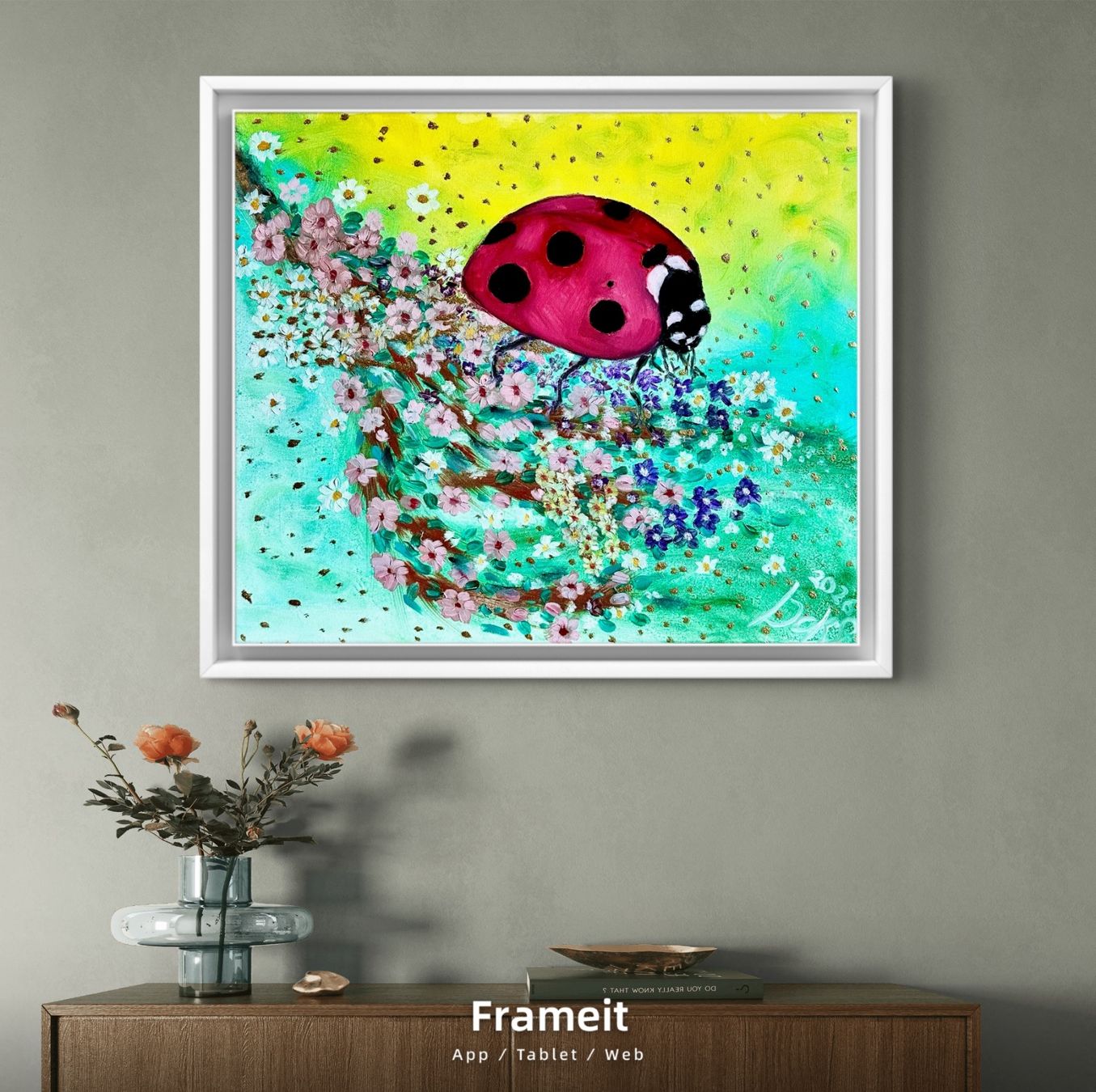 Dipinti: Marienkäfer/oil Bild Kunst Doks – Nuovo e nell'imballaggio originale da Beromünster venduto da dok_b8mf