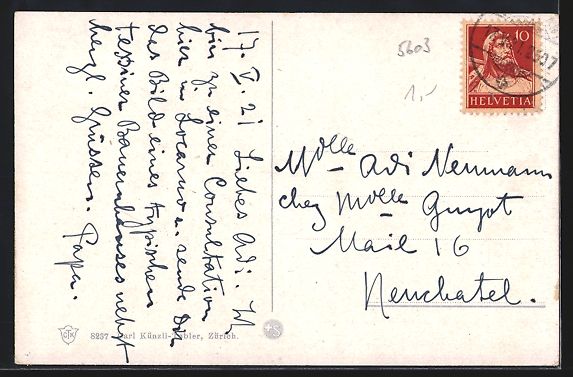 Cartes postales: AK Locarno, Casa Rustica, 1921 – D'occasion à Berlin par bartko-reher 1