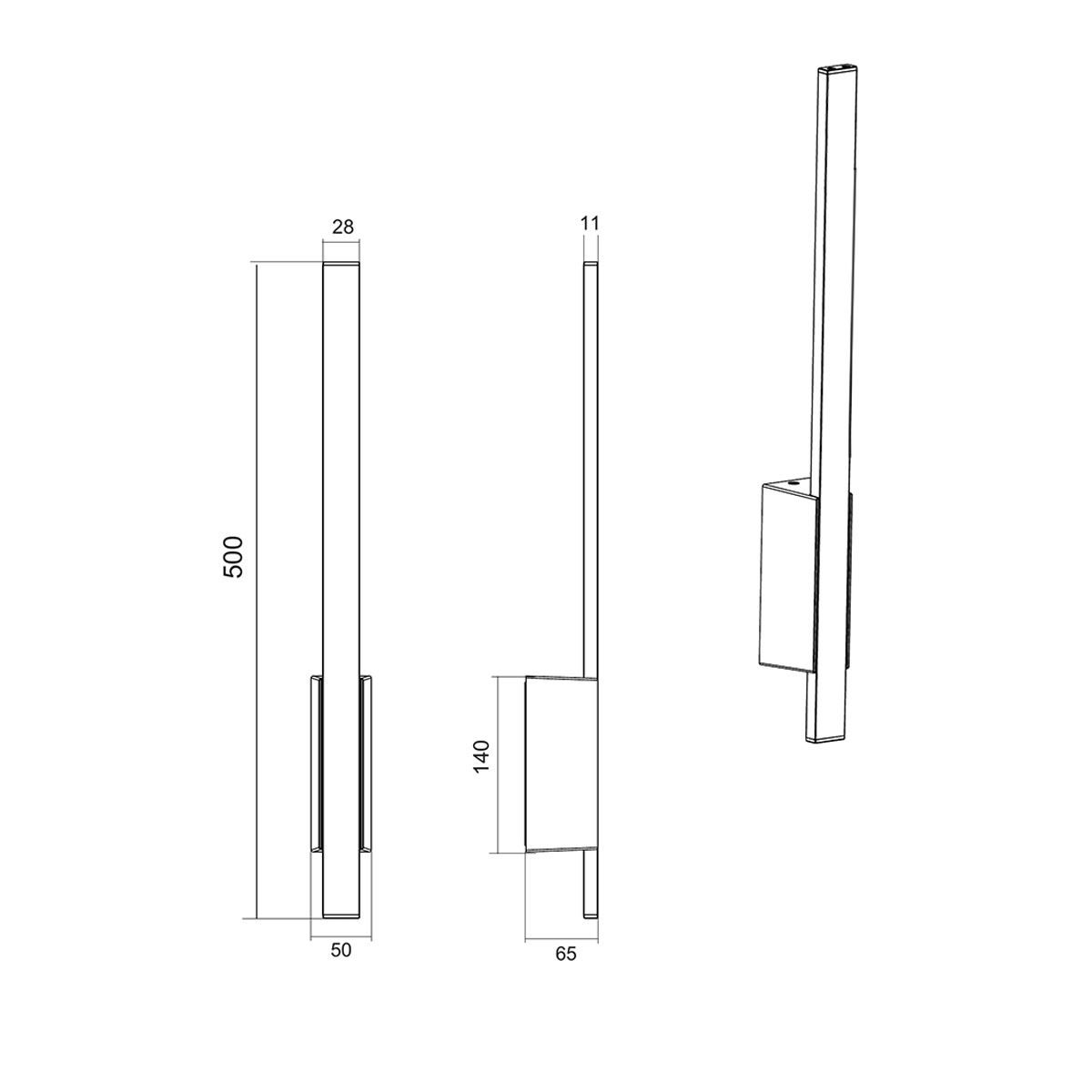 Lampade: Aussen Wandleuchte, IP54, 50 cm Höhe – Nuovo (secondo la descrizione) da Kreuzlingen venduto da Smart-Light 5