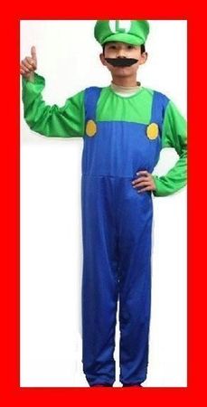 Luigi Fasnachtskostüm f. Kinder XL Nintendo Costume Switch