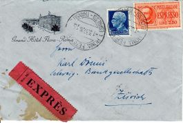 Brief Italien, Grand Hotel Flora - Roma - Express