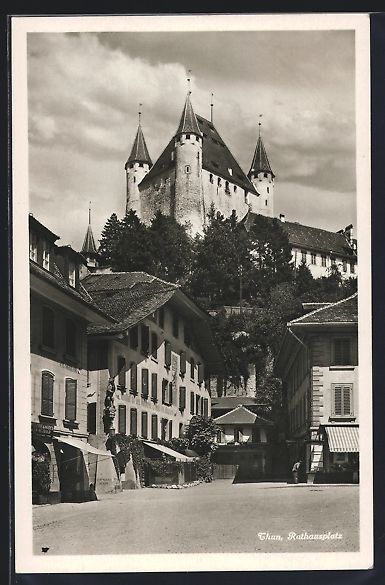 Cartoline postali: AK Thun, Rathausplatz – Usato da Berlin venduto da bartko-reher