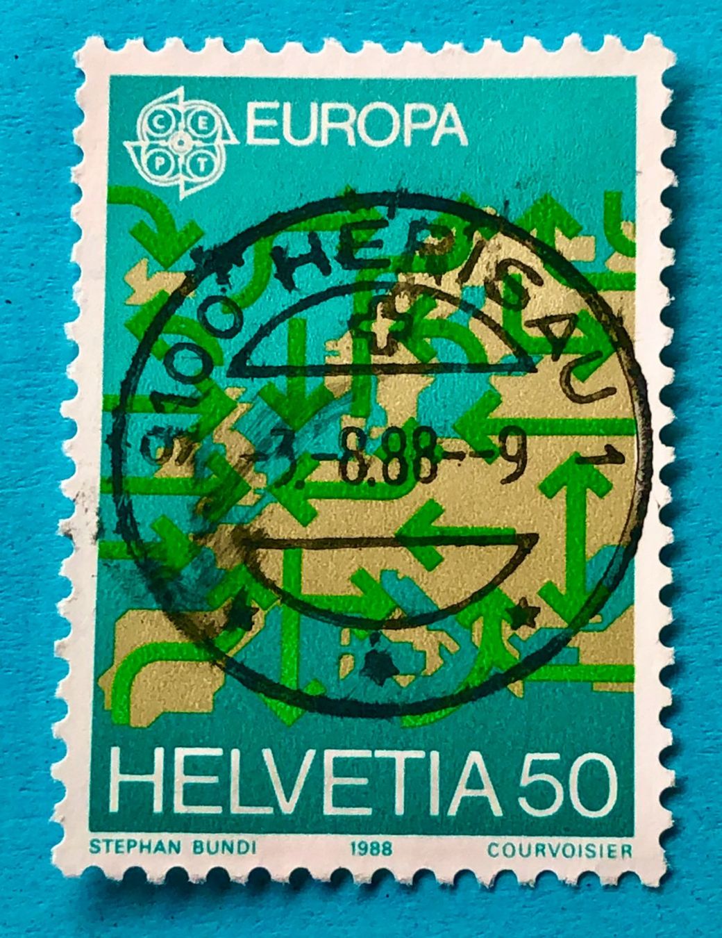 Tutti i francobolli: Nr.763  Stempel  Herisau 1988    – Usato da Aarau venduto da Billa007