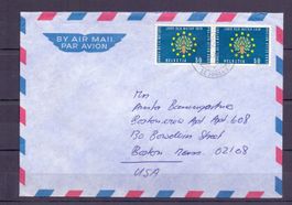 FLUGPOST 1970 USA BLOCK