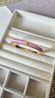 Armband Damen Goldfarbig Rosa Emaille mit Steinen NEU