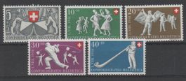 Schweiz Pro Patria 1951 Satz Nr. B51/B55