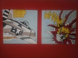 Kopie nach Roy Lichtenstein – Diptychon „Whaam“