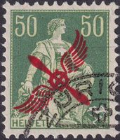 1919, F2 (Flügelrad) mit Eckstempel von Zürich, Kat: 200.-