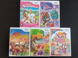 Lot de 5 jeu WII