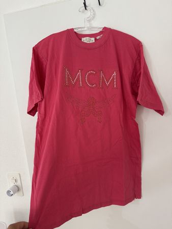 T-Shirt MCM pink Grösse 6 fit L Herren mit Nieten
