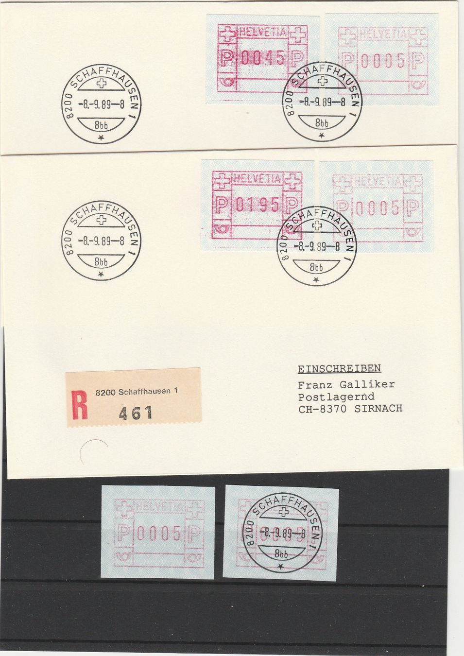 Alle Briefmarken: Set Mischtyp Nr. 7IIIxd von Schaffhausen – Gebraucht aus Oberglatt ZH von Wiedmi6
