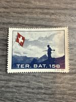 Original Schweizer Briefmarke Ter Bat. 158, Top Zustand!