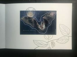 Schweiz 2012 Jahresgabe Block Fledermaus Braunes Langohr 1.T