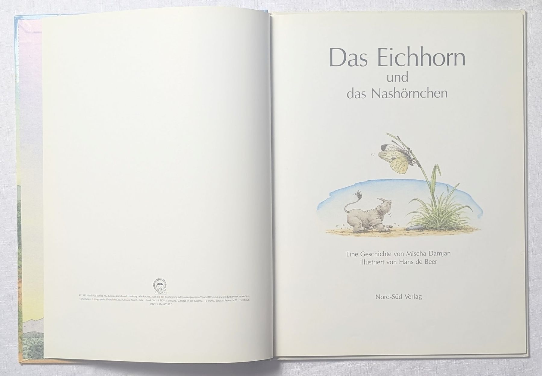 Libri: Das Eichhorn und das Nashörnchen Mischa Damjan Hans de Beer – Nuovo (secondo la descrizione) da Wängi venduto da ABIZONE-86 1