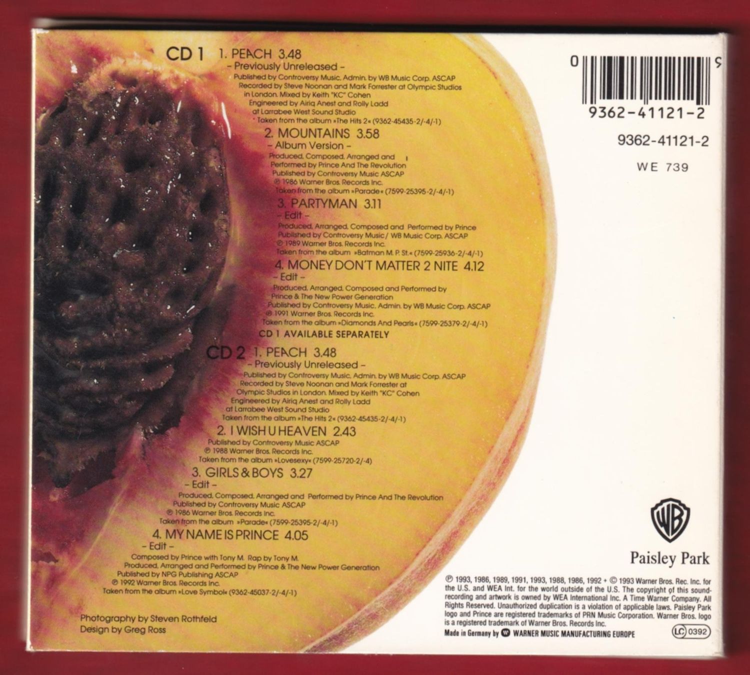 CD: Prince - Peach (CD) – Usato da Zürich venduto da Pfluftl2000 1