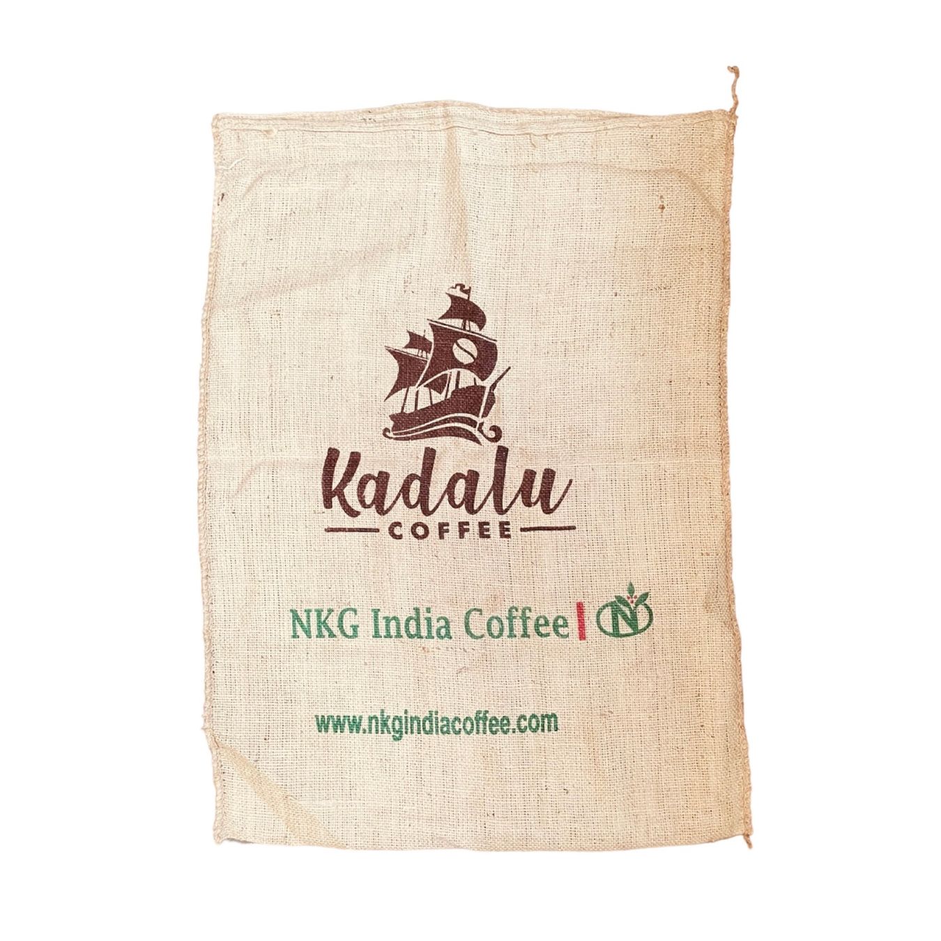 Stoffe: Kaffeesack, Jutensack mit Segelschiff – Gebraucht aus Ebikon von Weinkisten-Tom