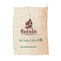 Kaffeesack, Jutensack mit Segelschiff