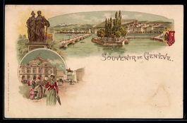 Litho Geneve, Schloss, Gesamtansicht mit