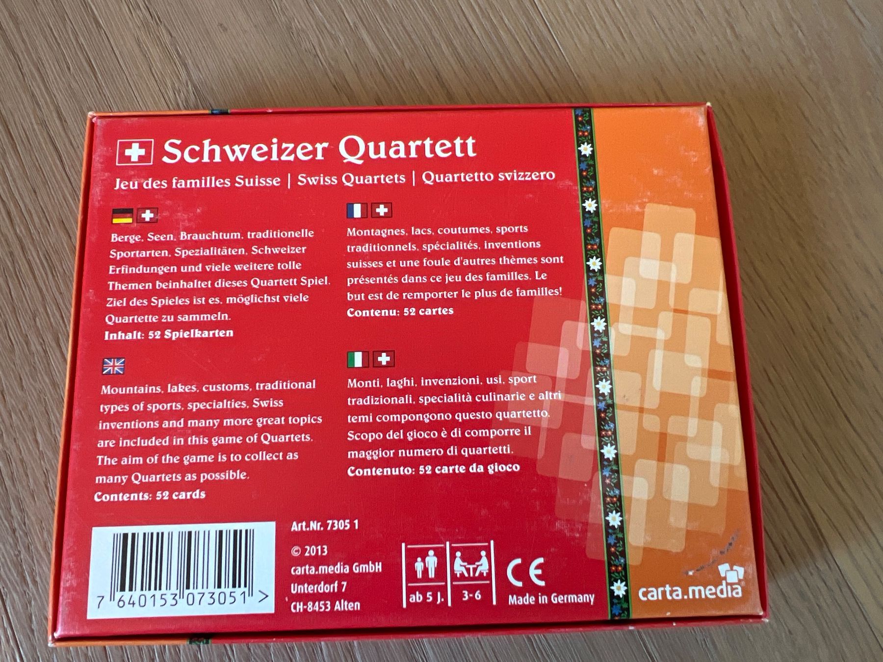 Jeux: Schweizer Quartett – D'occasion à Friltschen par rubufri1982 1