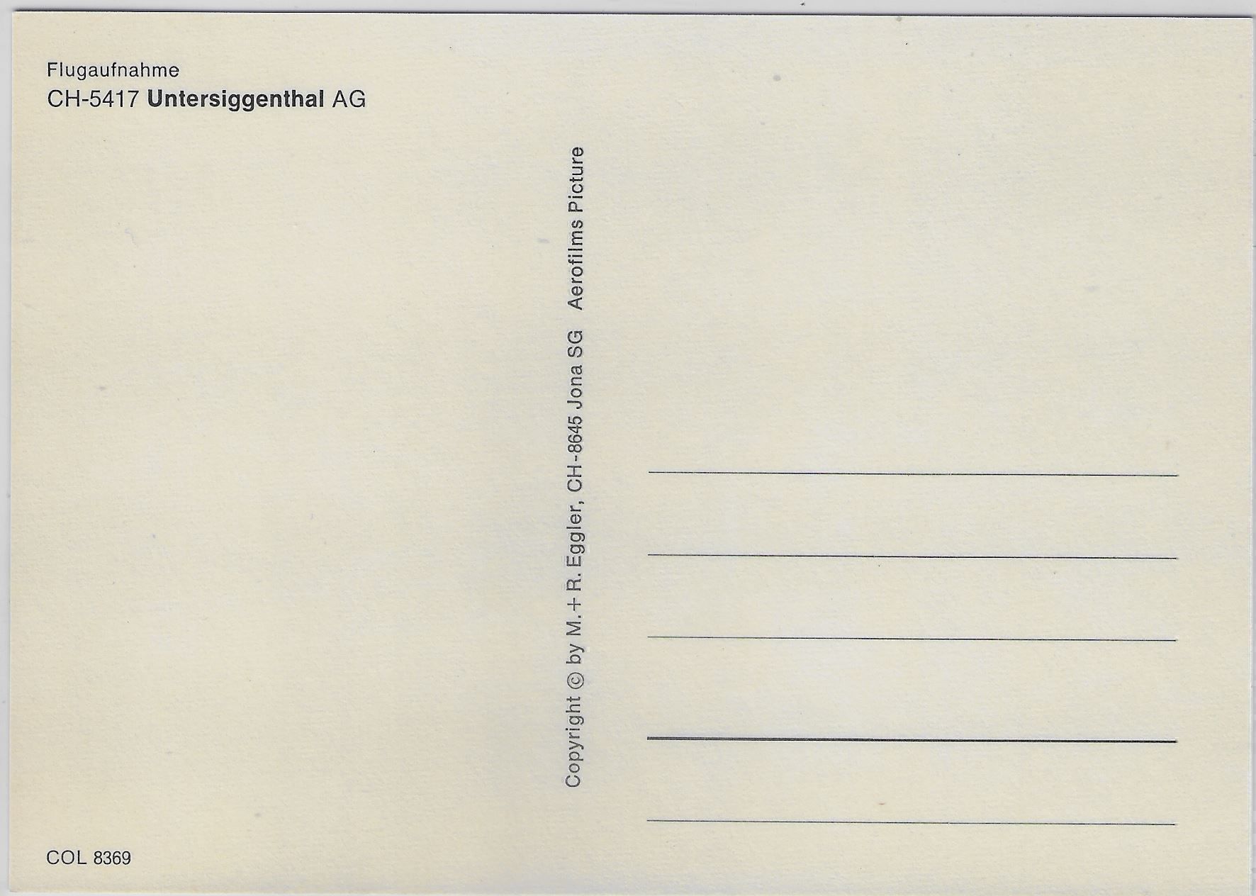 Cartoline postali: Flugaufnahme Untersiggenthal AG – Antico da Ettingen venduto da Kartenplanet 1