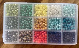 Box Bastelperlen / Acrylperlen 6mm glänzend, Neu