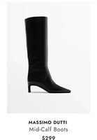 Massimo Dutti Stiefel kitten Leder schwarz , Gr. 38