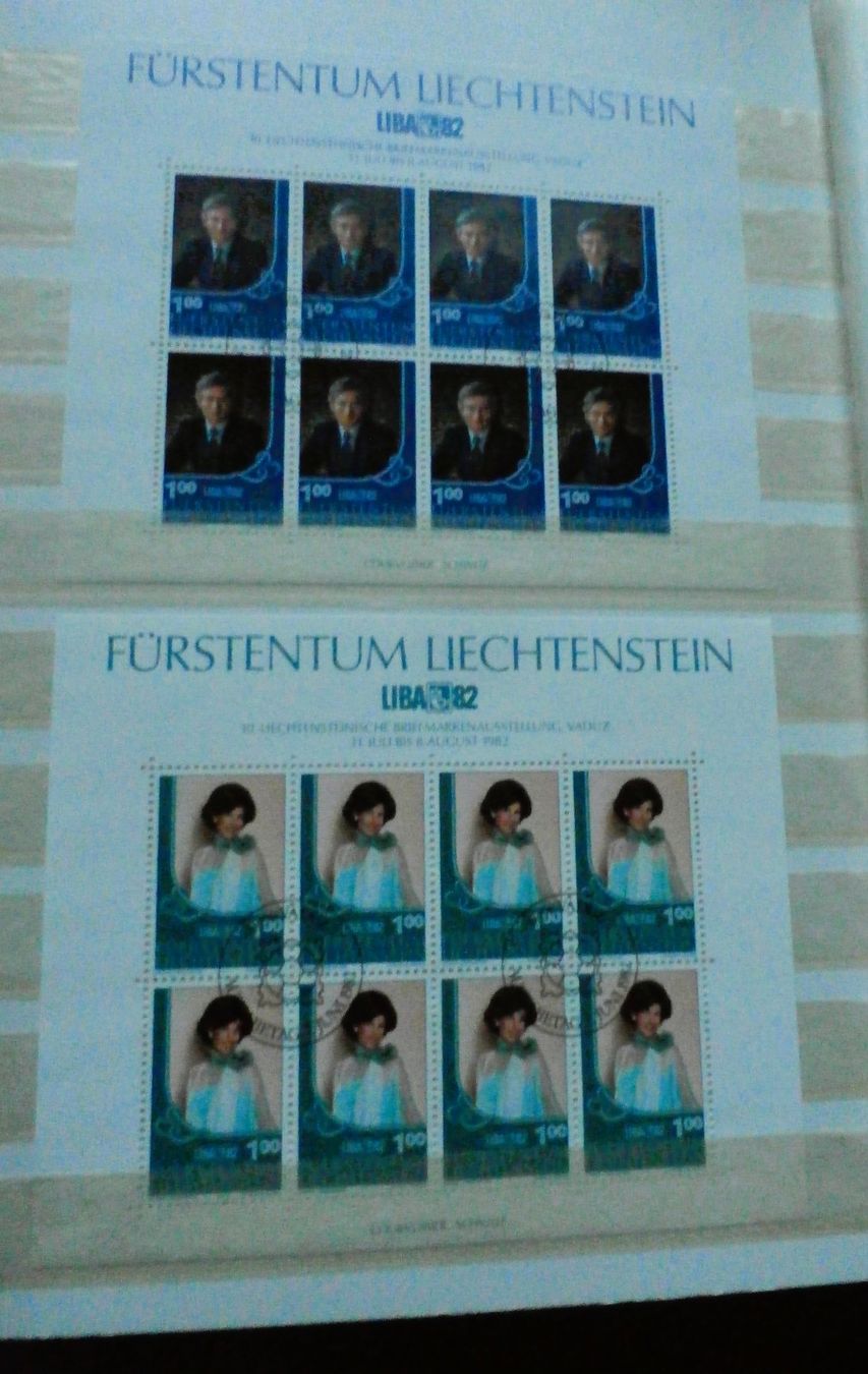 Alle Briefmarken: FL 1982 Liba Vaduz Kleinbogen ET – Gebraucht aus Kehrsatz von Bernherb2 1