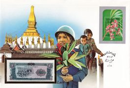 Grosser Banknotenbrief Laos 1989
