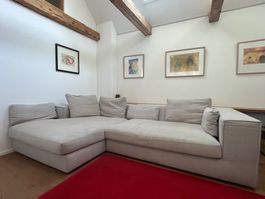 Ecksofa Pfister Stoff beige gebraucht guter Zustand